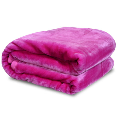 Medicline Thick Acrylique Blanket Antiallergique Matière: Acrylique 100%, Poids: 570 g/m2 Couverture lisse (160 x 200 cm, rose)