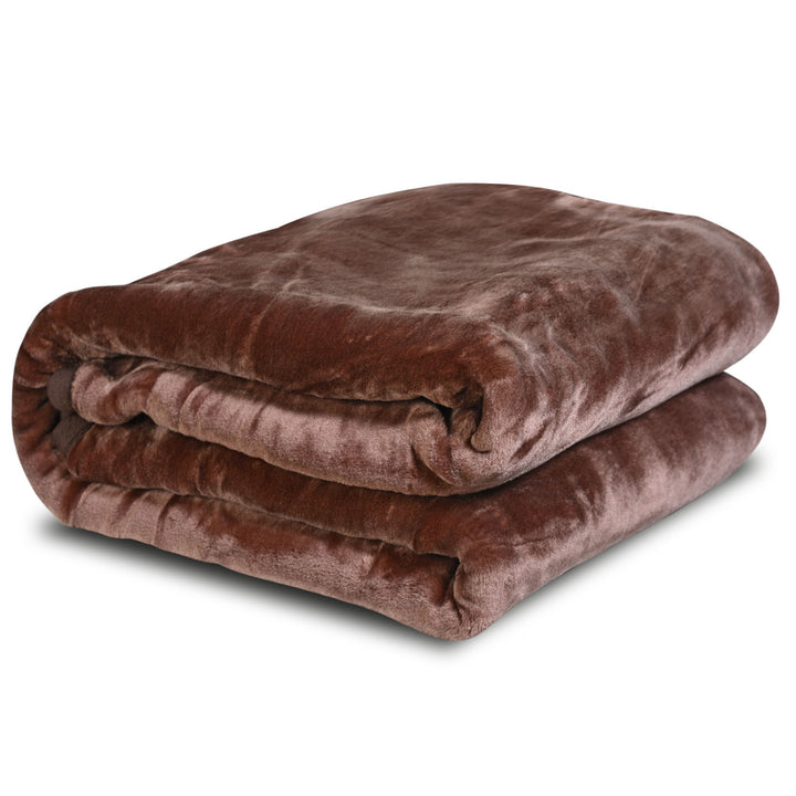 Medicline Thick polyester Blanket Antiallergic Fabric Material: polyester 100%, Weight: 570 g/m2 Smooth blanket (160 x 200 cm, Brown)