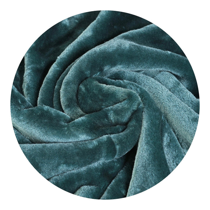 Medicline Thick Acrylic Blanket Antiallergic Fabric Material: Acrylic 100%, Weight: 570 g/m2 Smooth blanket (160 x 200 cm, Green)