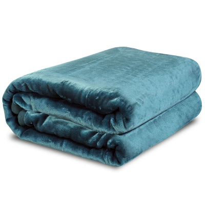 Material de tejido antialérgico para mantas acrílicas gruesas de mediline: 100% acrílica, peso: 570 G / m2 mantas lisas (160 x 200 cm, verde)