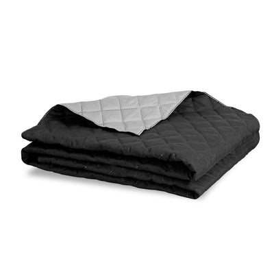 Medicline Comforter Double Sided Quilt pour le Bed 100% Microfibre Polyester Antiallergie Sleeping Blanket 160 x 200 cm, gris / noir