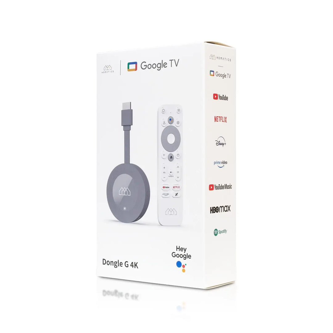 Homatics Dongle G 4K Media Streaming Client Google TV Media Player Stick with Remote Control Flash eMMC 8GB Chromecast Supports AV1