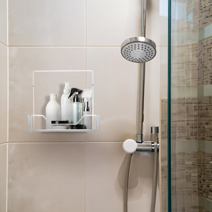 Estante de baño ABJ, para utensilios de baño, de pared, blanco