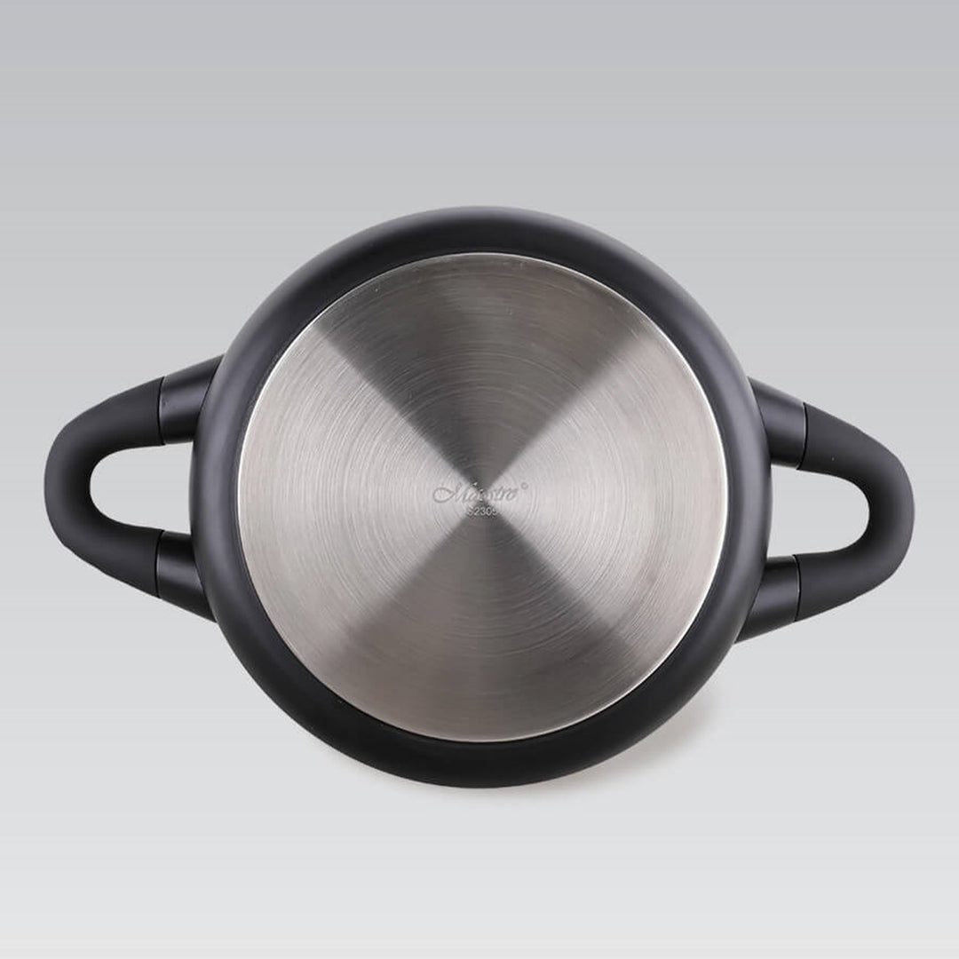 Maestro MR-4017-20 - Kookpot met deksel 3L (20 cm) - Gegoten aluminium - Antiaanbaklaag - Zwart