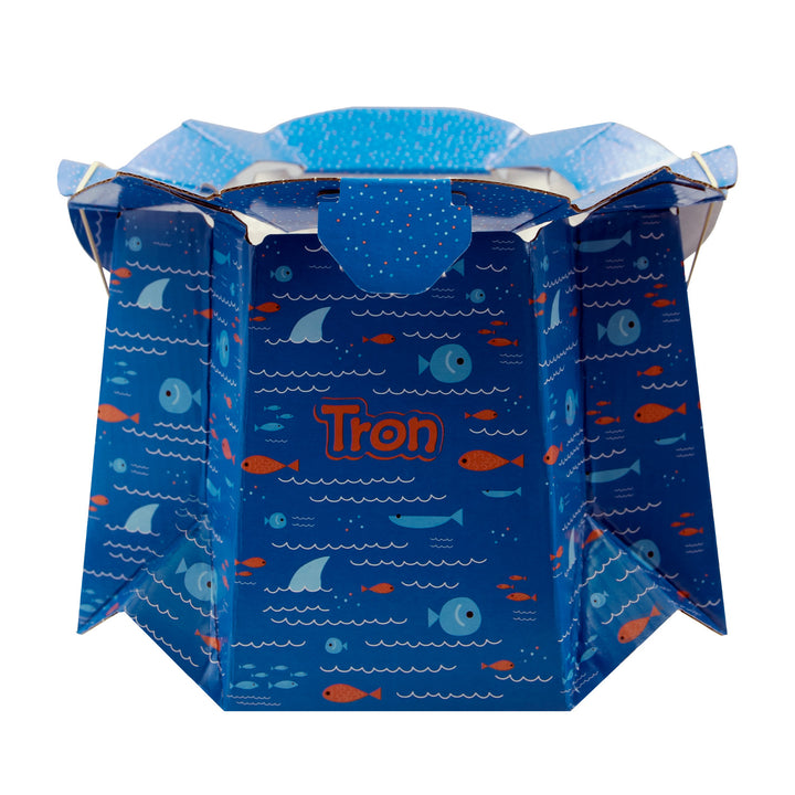 TRON Wegwerpkinderpotje Wegwerpbabypotje Toilettrainer Maximale belasting tot 30 kg Blauw Patroon: Vis