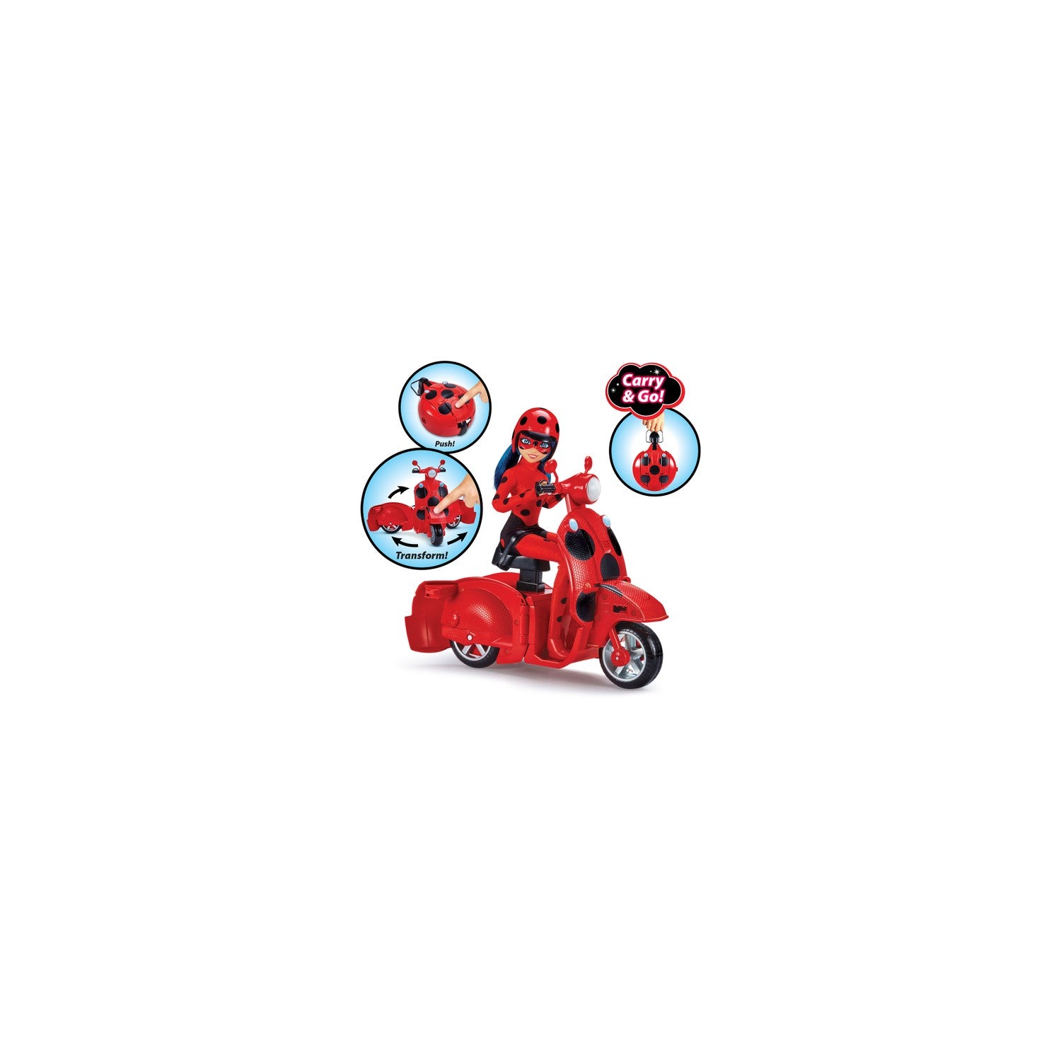 Miraculous Ladybug Switch N Go Scooter with 10.5 Fashion Doll and