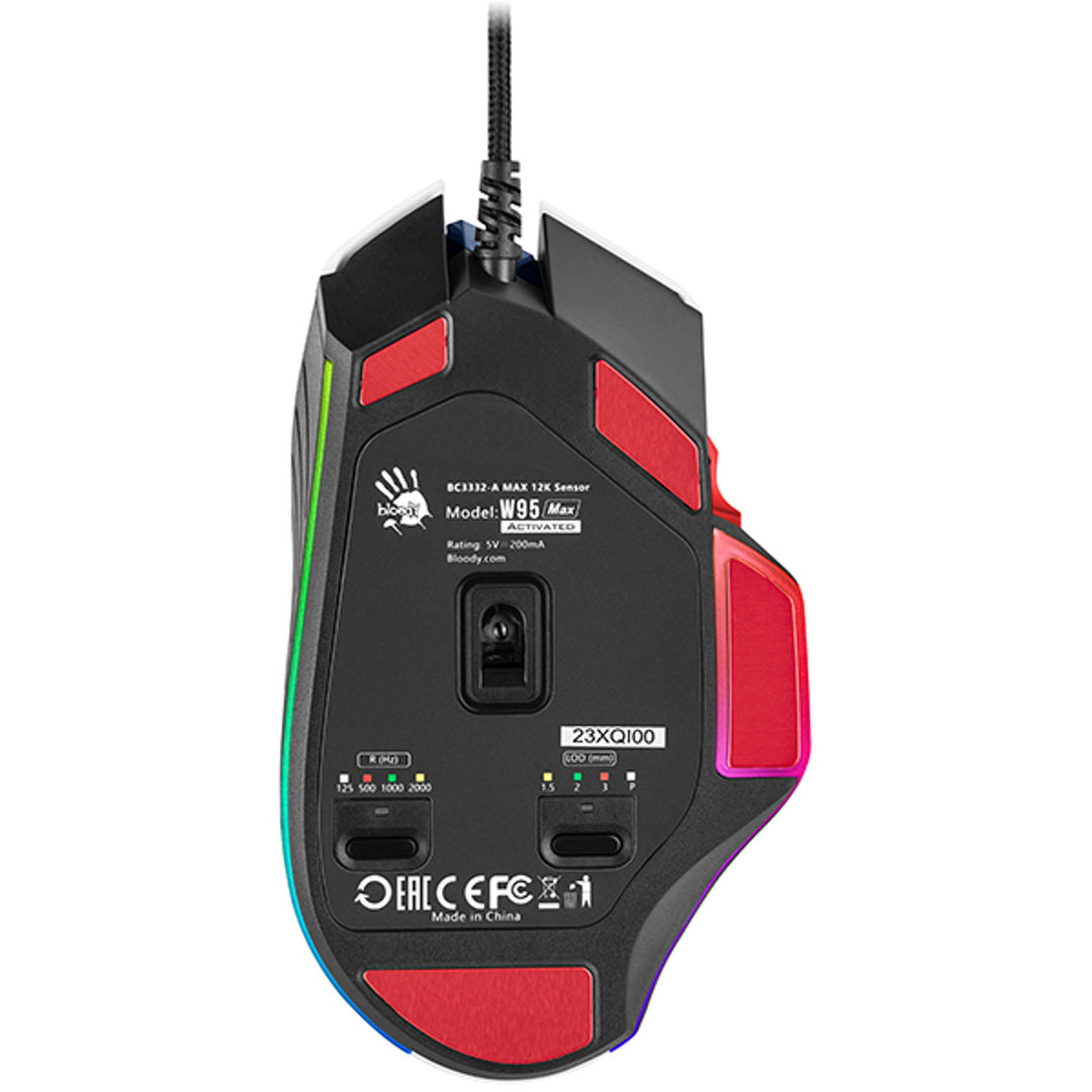 A4TECH BLOODY W95Max USB Souris gaming pc 250 IPS 12 000 CPI