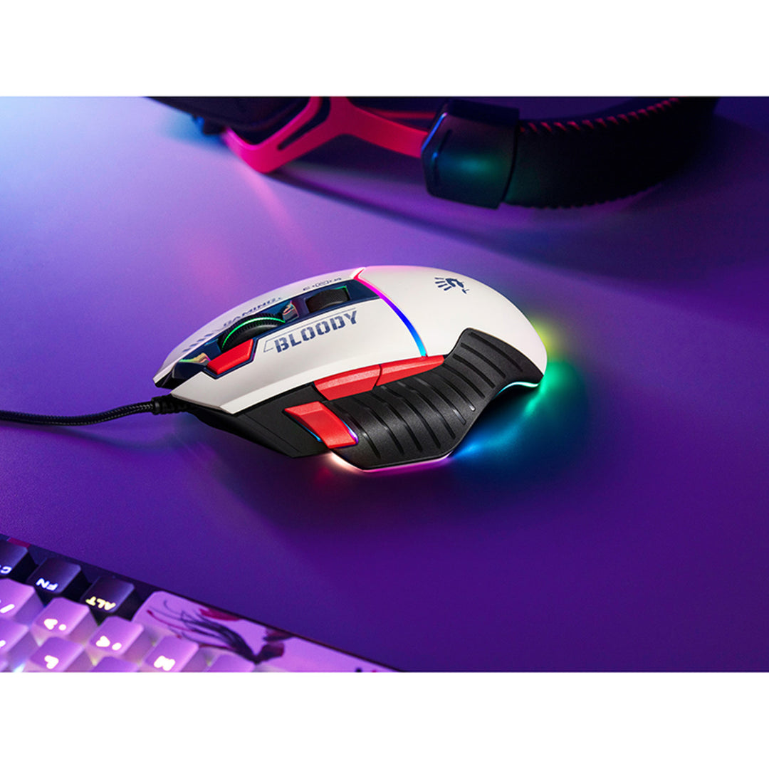 A4TECH BLOODY W95Max USB Bloody Gaming Mouse RGB Red Adjustable DPI Game 100 - 12000 DPI 10 Buttons