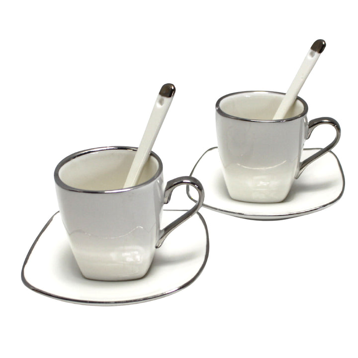 Queen Isabell Juego de Tazas Espresso de Porcelana con Platos W23SV06-06471