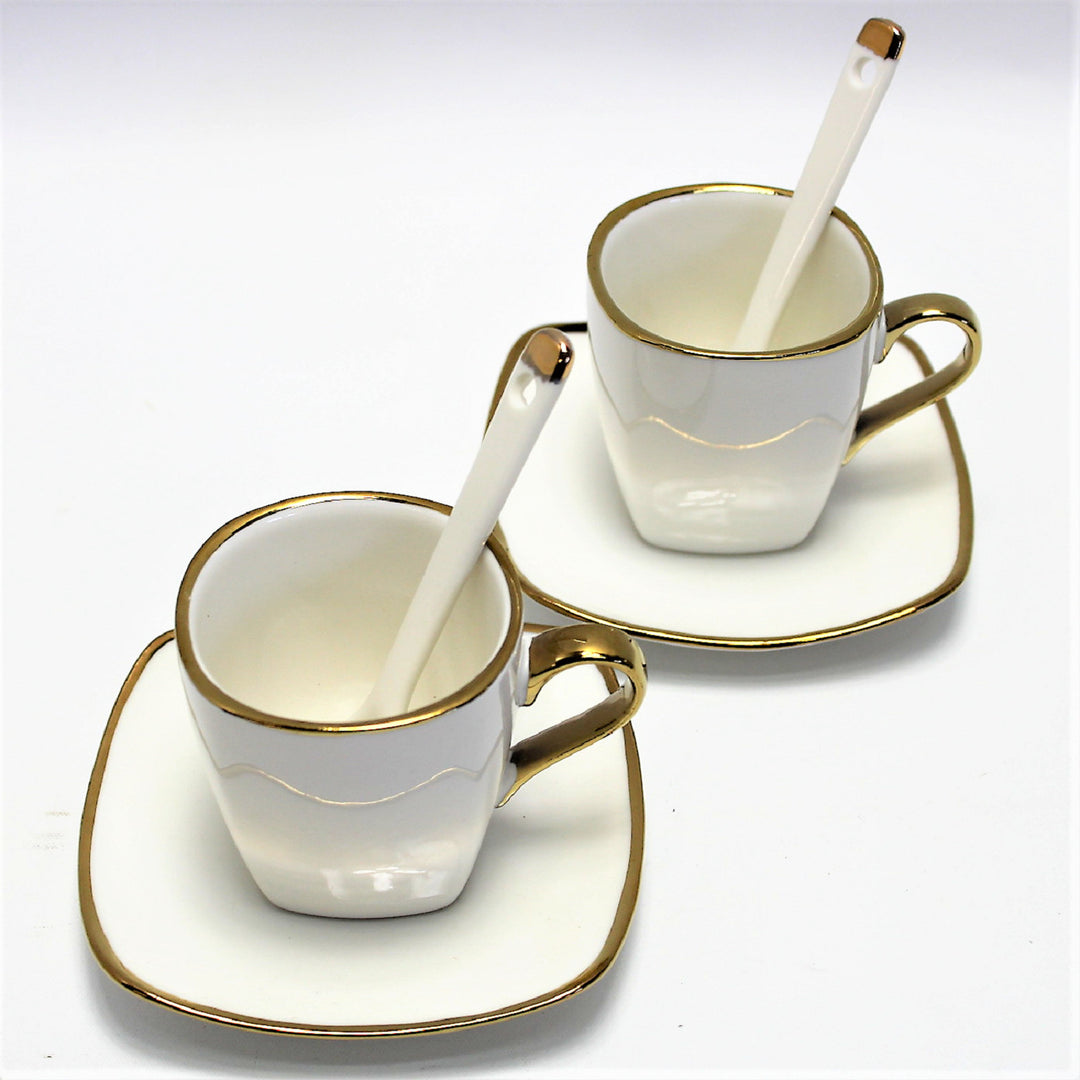 Queen Isabell Juego de Tazas Espresso de Porcelana con Platos W23GD06-06464