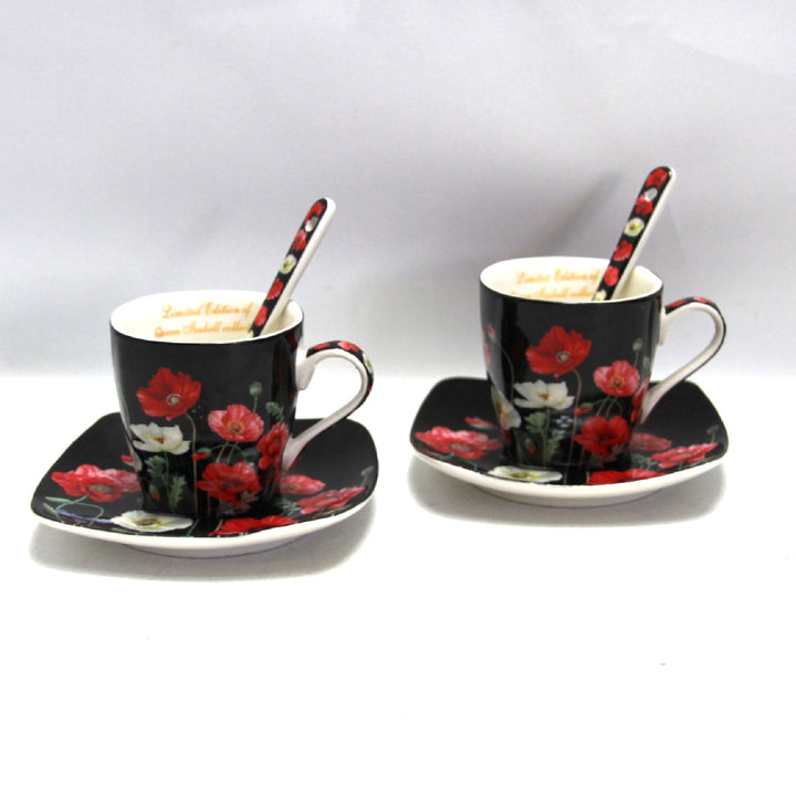 Queen Isabell Juego de Tazas Espresso de Porcelana con Platos W9PB06-09510