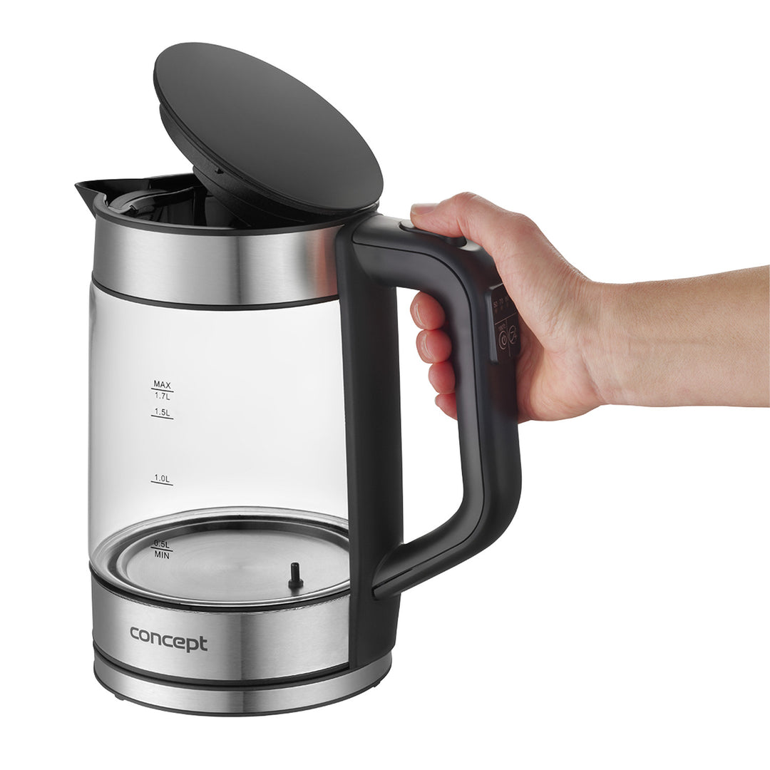 Concept Glass Electric Kettle 1.7L Temperature Control Keep Warm Function 2200W