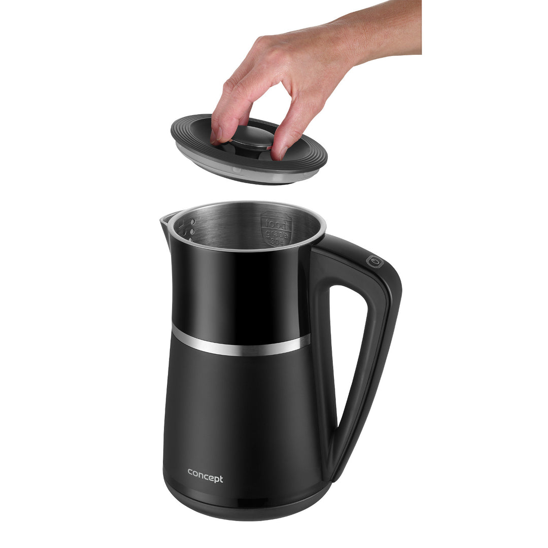 Concept Electric Kettle Temperature Control LCD Display 1.7L Modern Keep Warm Function