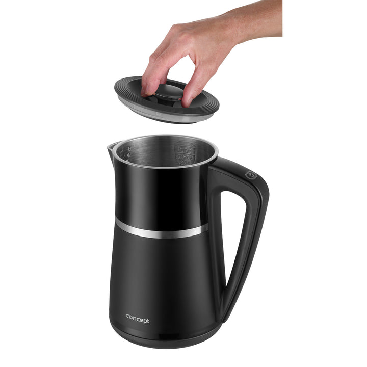 Concept Electric Kettle Temperature Control LCD Display 1.7L Modern Keep Warm Function