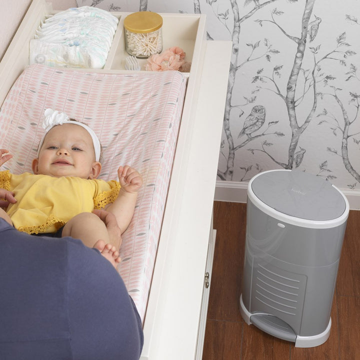 Korbell Nappy Disposal Bin 16L Grey Odour Free Disposal System Nursery Home