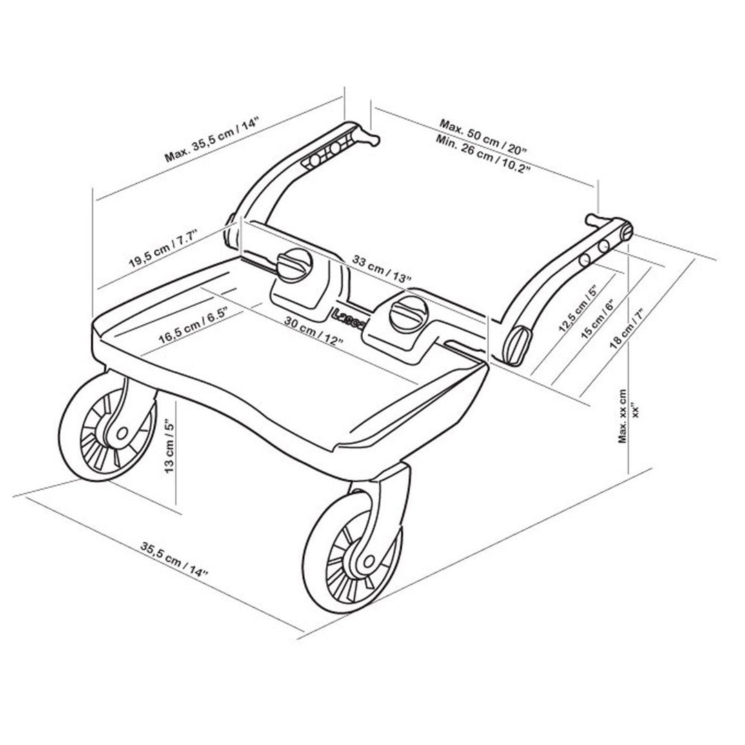Kinderwagenverlängerung BuggyBoard MINI, bis 22 kg, blau