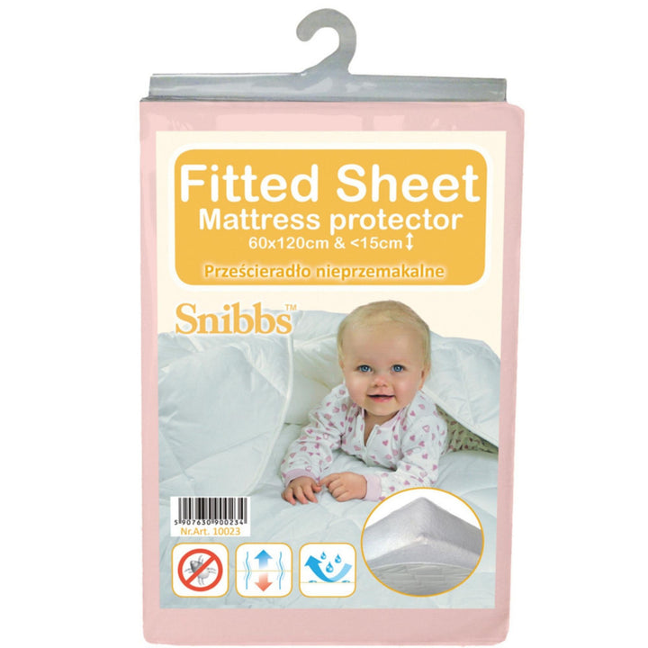 Snibbs waterproof sheet, pink, 60x120 cm, T-SNI-100232