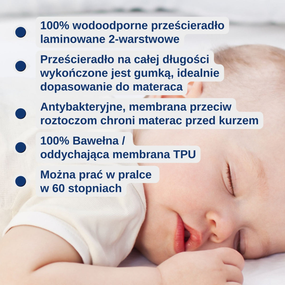 Snibbs Sábana Impermeable para Cama Pequeña, Color Blanco, 70x140 cm, T-SNI-10024