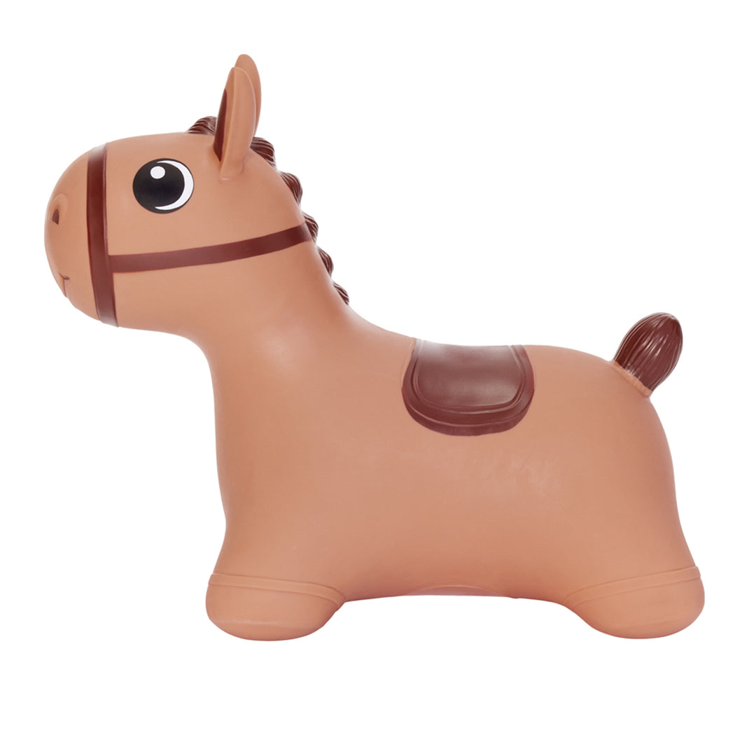 Sauteur en caoutchouc Hoppimals, cheval marron, pompe, T-TFF-NN186