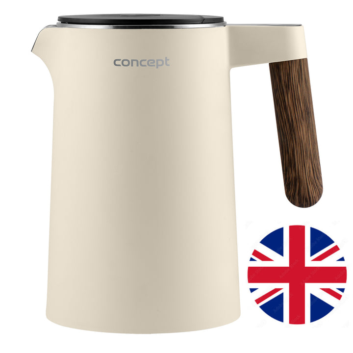 Concept Norwood RK3304 Stainless Steel Kettle with Temperature Control Keep Warm 1.5L 1850-2200W Vanilla Colour