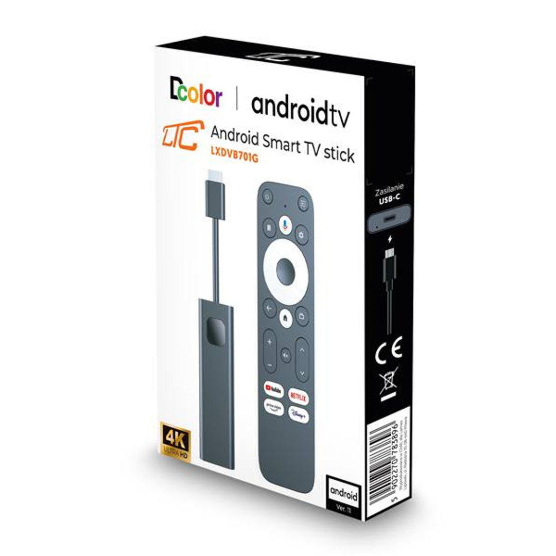 Lamex Sintonizador Android Smart Stick Google TV 4K Ultra HD LTC