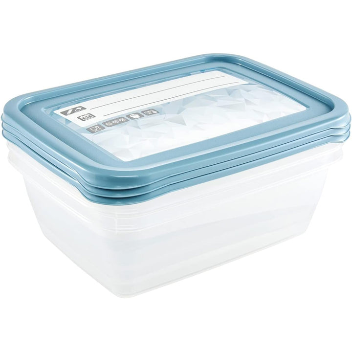 Keeeper - Vershoudbakjes set van 3 stuks - 1250 ml - Mia Magic Ice - Blauw