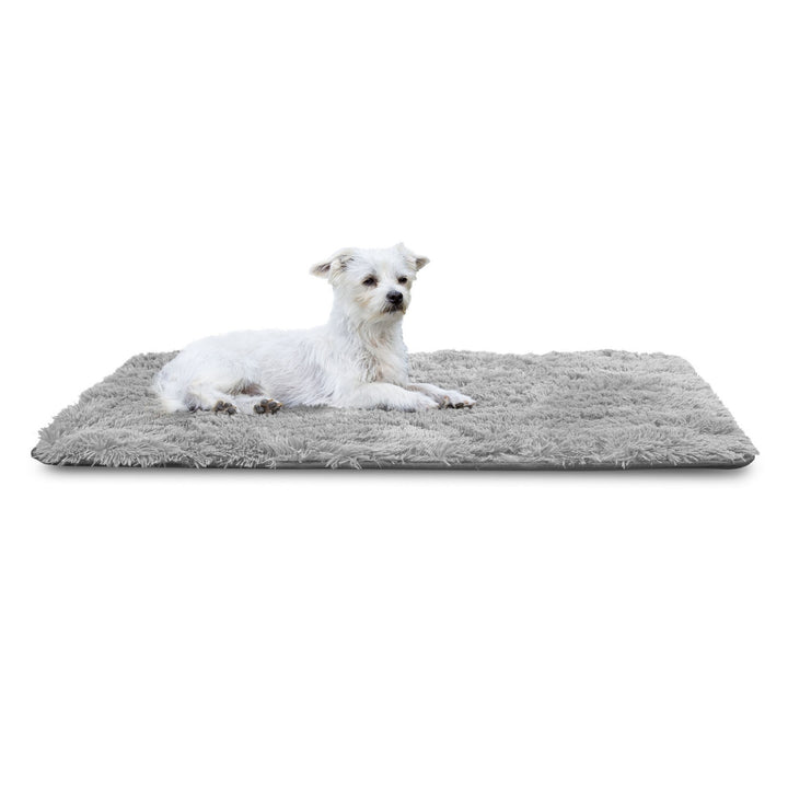 Fluffy Cama para Perro, Colcha Antideslizante, Pelo Corto Shaggy Mat,  80x60 cm, gris claro, MATASHAGGY80/60SZA