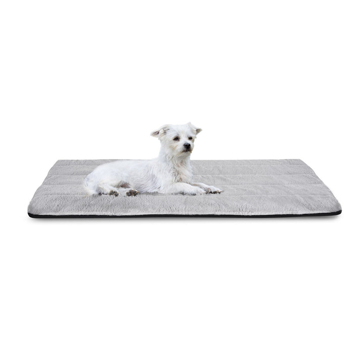 Dog bed, non-slip, imitation rabbit fur, 80x60 cm, grey, MATARABBIT80/60SZA