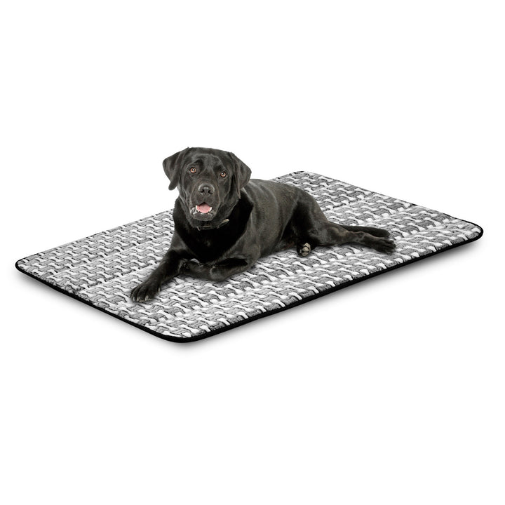 AIO MATAPOL80/60KOS Dog Bed Pet Mat Non-Slip Soft Fleece, 80x60 cm, grey,