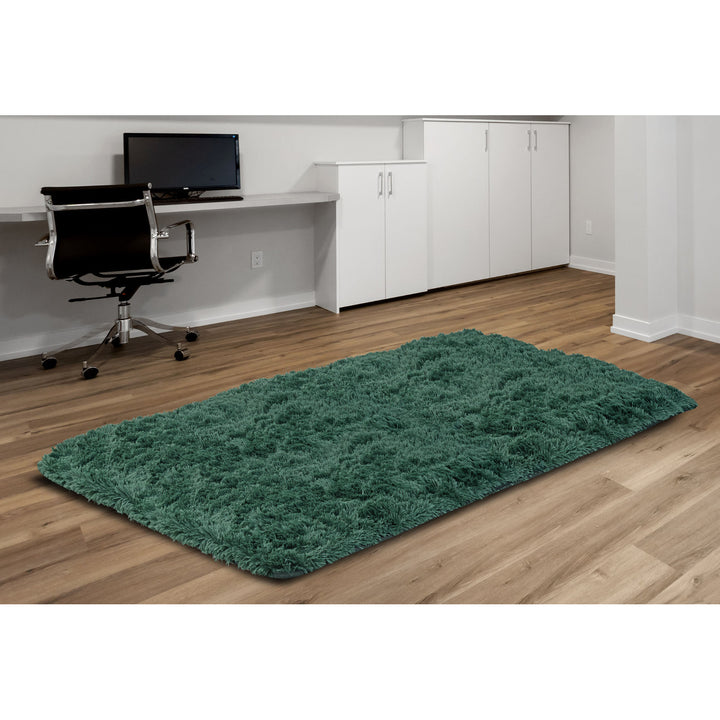 Alfombra de Felpa Pelo Corto, Antideslizante, 120 x 160 cm, Color Verde, DYWSHA120/160ZIE