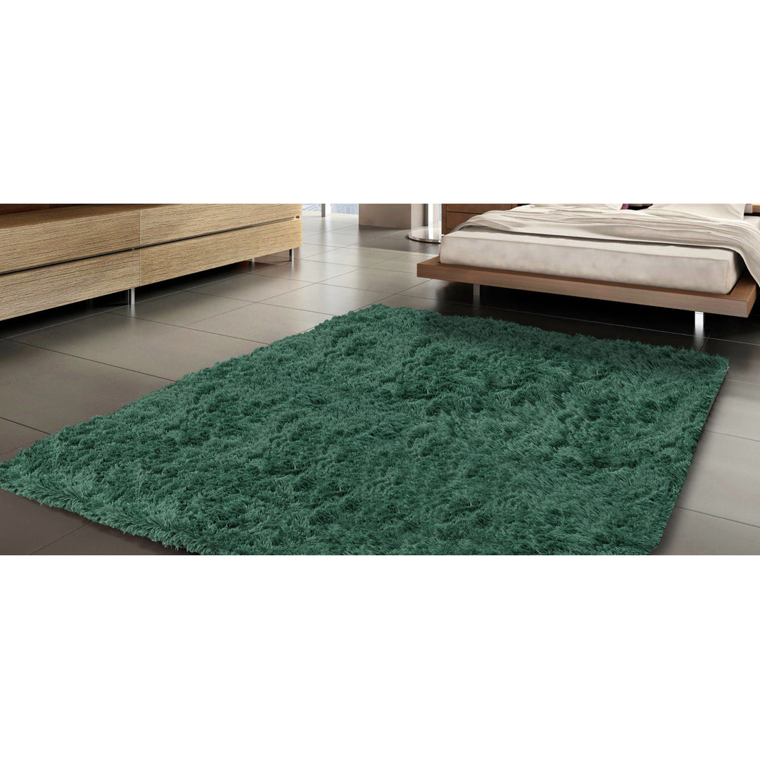 Pluche tapijt, korte pool, antislip, 120 x 160 cm, groen, DYWSHA120/160ZIE