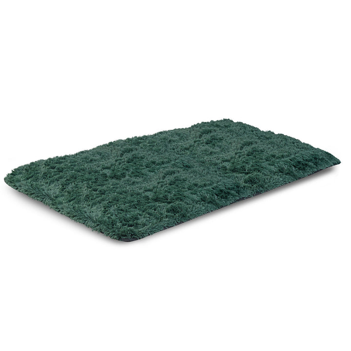 Pluche tapijt, korte pool, antislip, 120 x 160 cm, groen, DYWSHA120/160ZIE