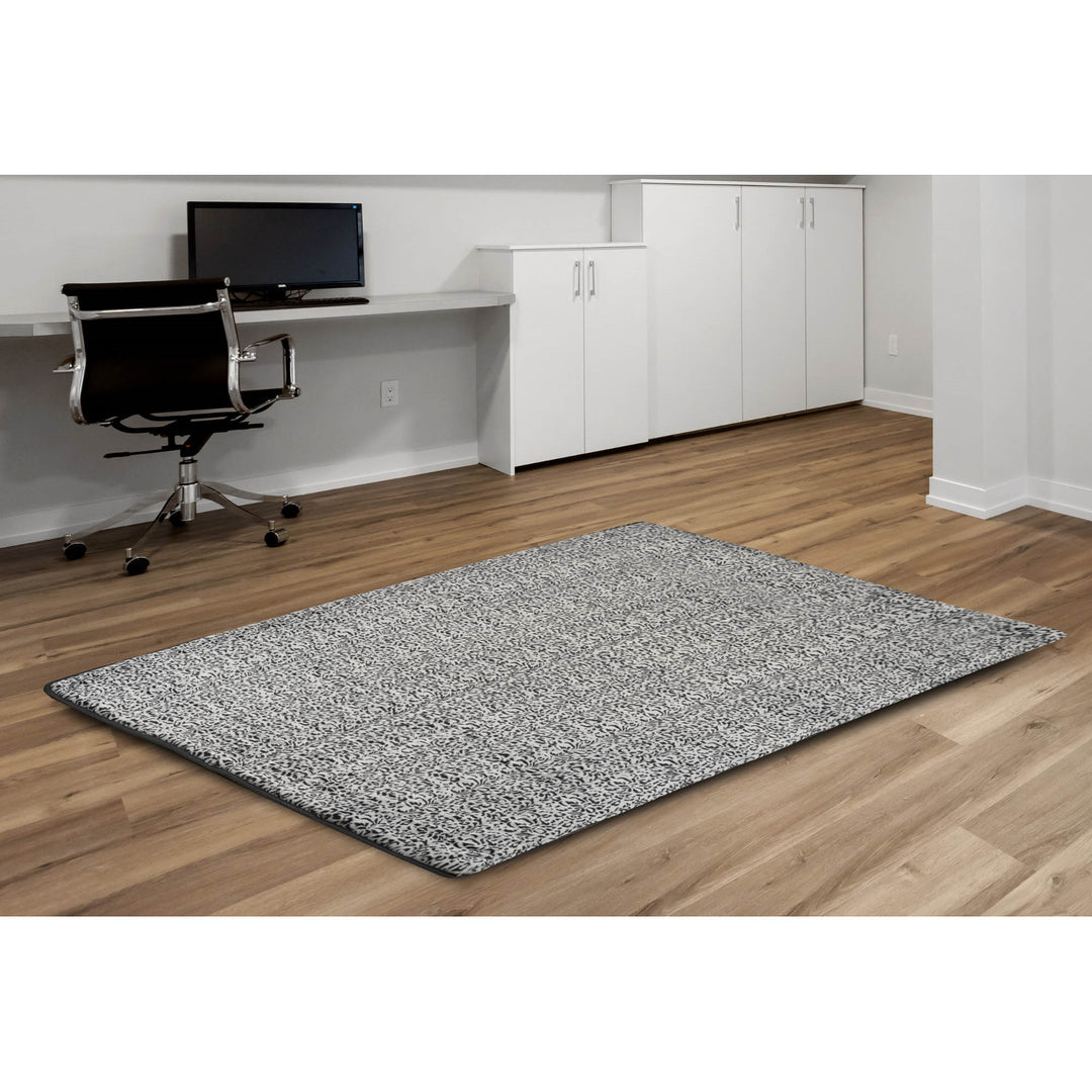 Plush carpet, imitation rabbit fur, non-slip, 120 x 160 cm, Siberian pattern, DYWRAB120/160SYB