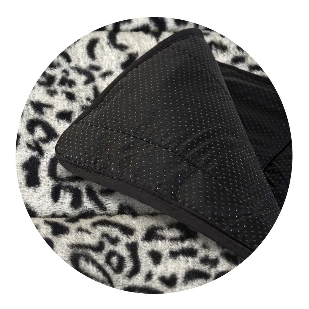 Plush carpet, imitation rabbit fur, non-slip, 120 x 160 cm, Siberian pattern, DYWRAB120/160SYB