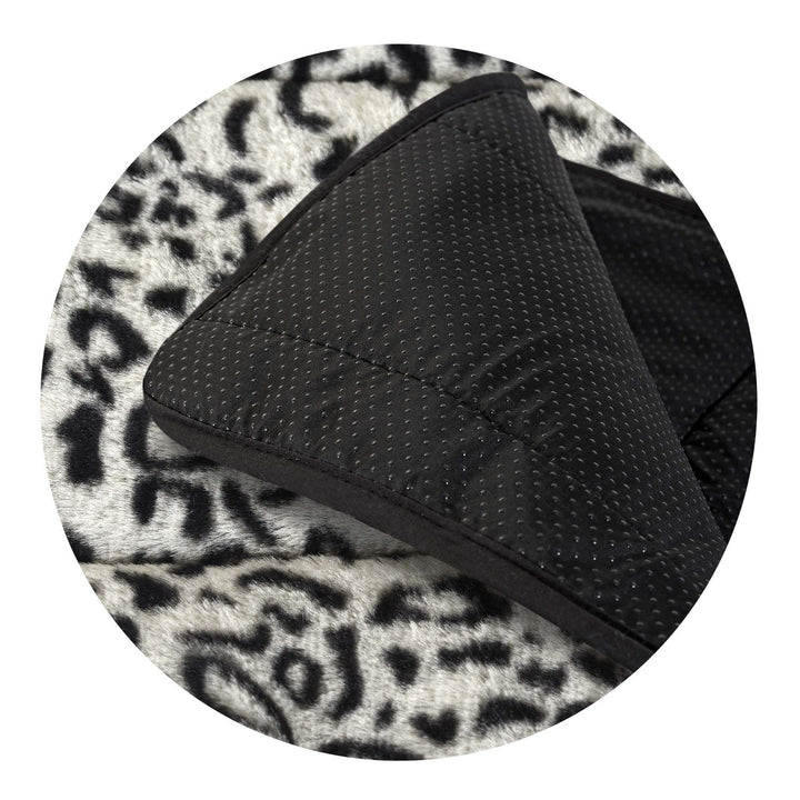 Plush carpet, imitation rabbit fur, non-slip, 120 x 160 cm, Siberian pattern, DYWRAB120/160SYB