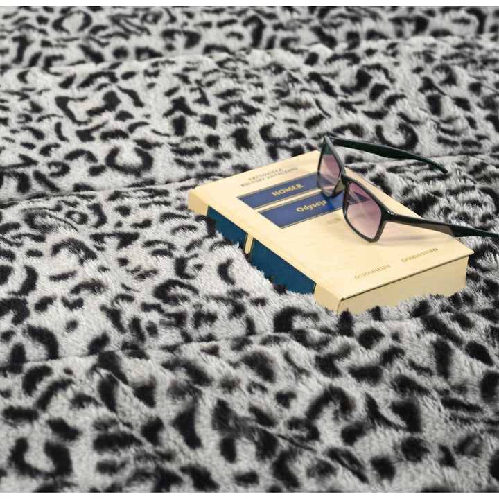 Plush carpet, imitation rabbit fur, non-slip, 120 x 160 cm, Siberian pattern, DYWRAB120/160SYB