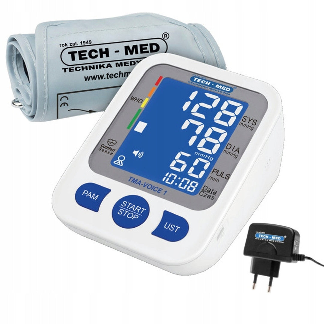 TECH-MED blood pressure monitor, digital, upper arm, speech function in Polish, TMA-VOICE 1