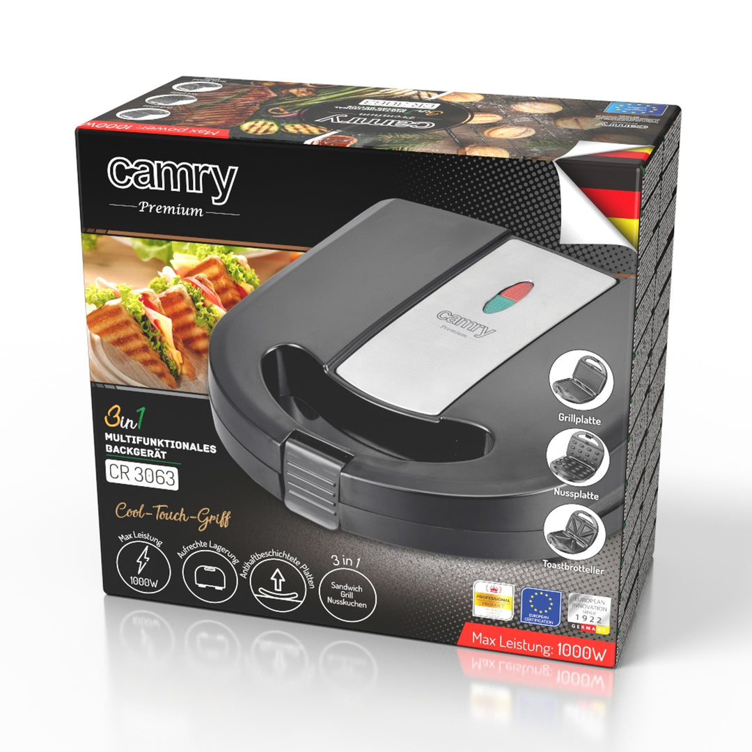 Camry Tostadora multifunción, Tostadora, Grill, Tostadora de frutos secos, 1000W