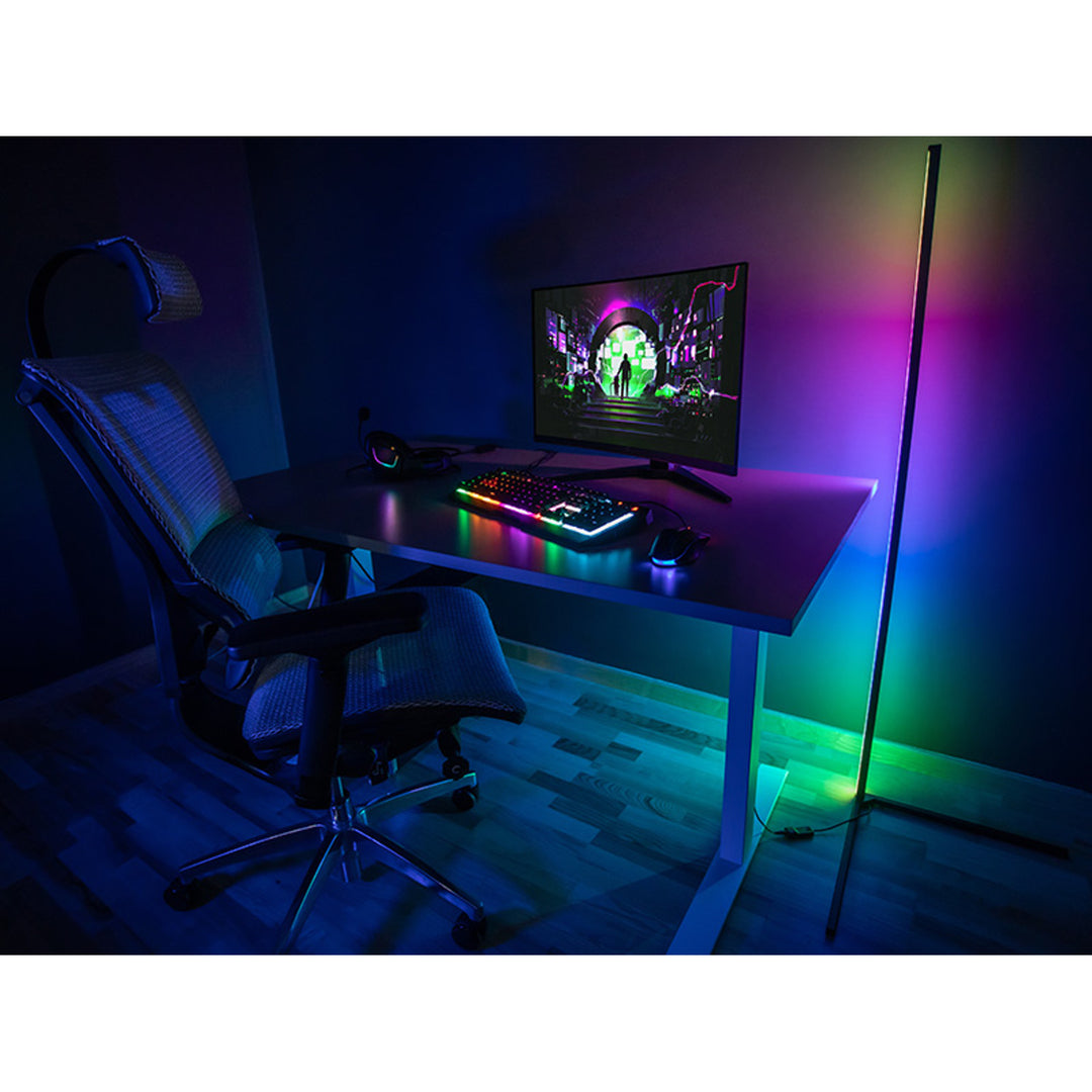 Tracer Ambience RGB - Lámpara Smart Corner Lámpara Decorativa de Esquina Control Remoto Compatible con App 12 Modos de Iluminación