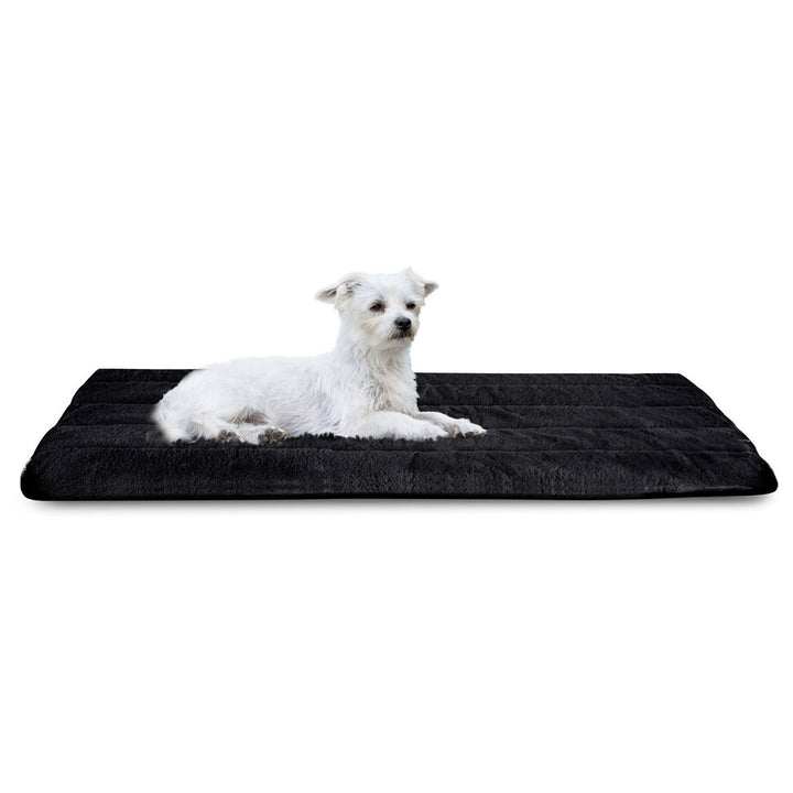 Fluffy Cama para Perro, Colcha Antideslizante, Imitación Piel de Conejo, 120x80 cm, Negra, MATARABBIT120/80CZA