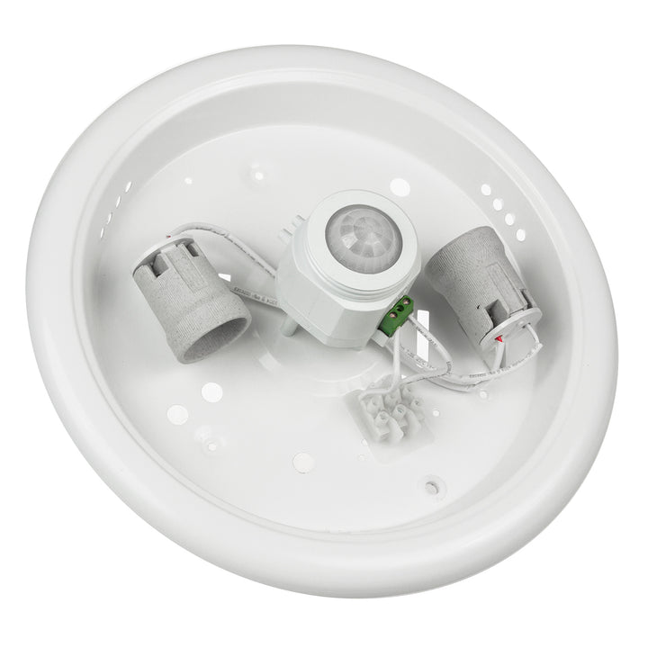 LED-Plafon mit PIR-Sensor Maclean, mit LED-Lichtquelle, 2x max. 40W, E27, 220-240V~ 50/60Hz, MCE324 + 2xMCE266