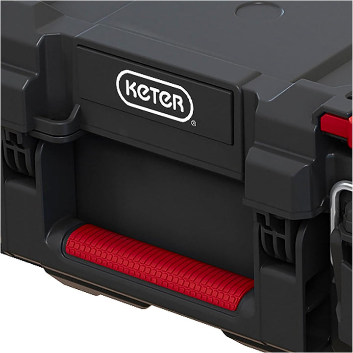 Keter tool case, removable compartments, organizer, black, Stack'N'Roll 253382