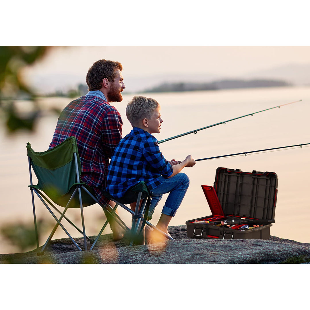 Keter tool case, removable compartments, organizer, black, Stack'N'Roll 253382