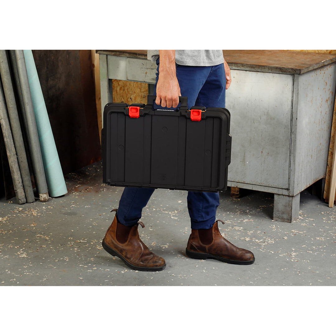 Keter tool case, removable compartments, organizer, black, Stack'N'Roll 253382