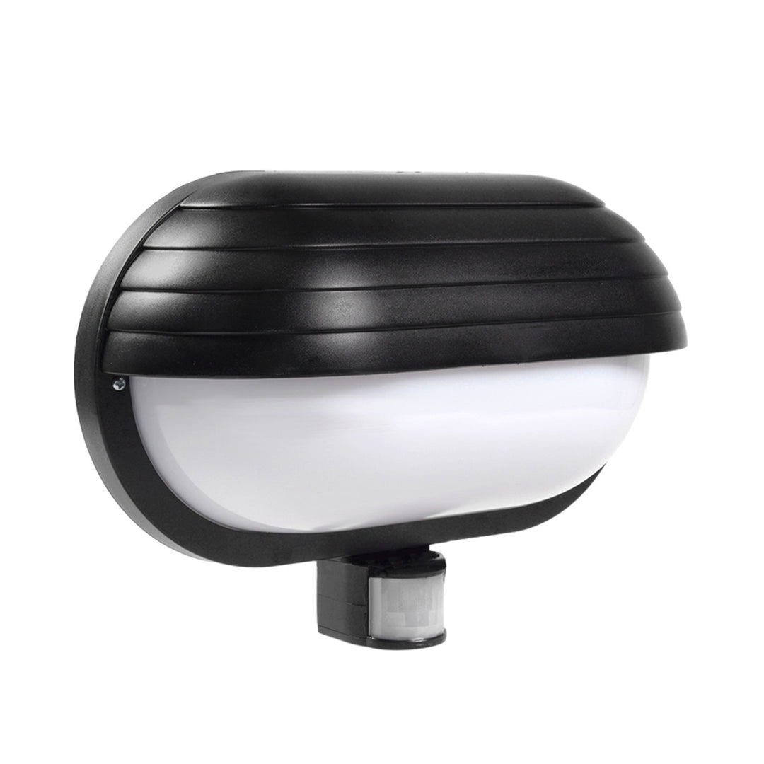 Maclean MCE33B wall luminaire, with PIR sensor, max. 60W, 180° + LED 12W