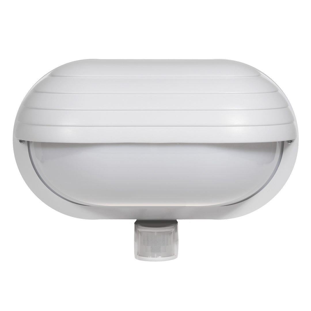 Maclean MCE33 W wall luminaire, with PIR sensor, max. 60W, 180° + LED 4W