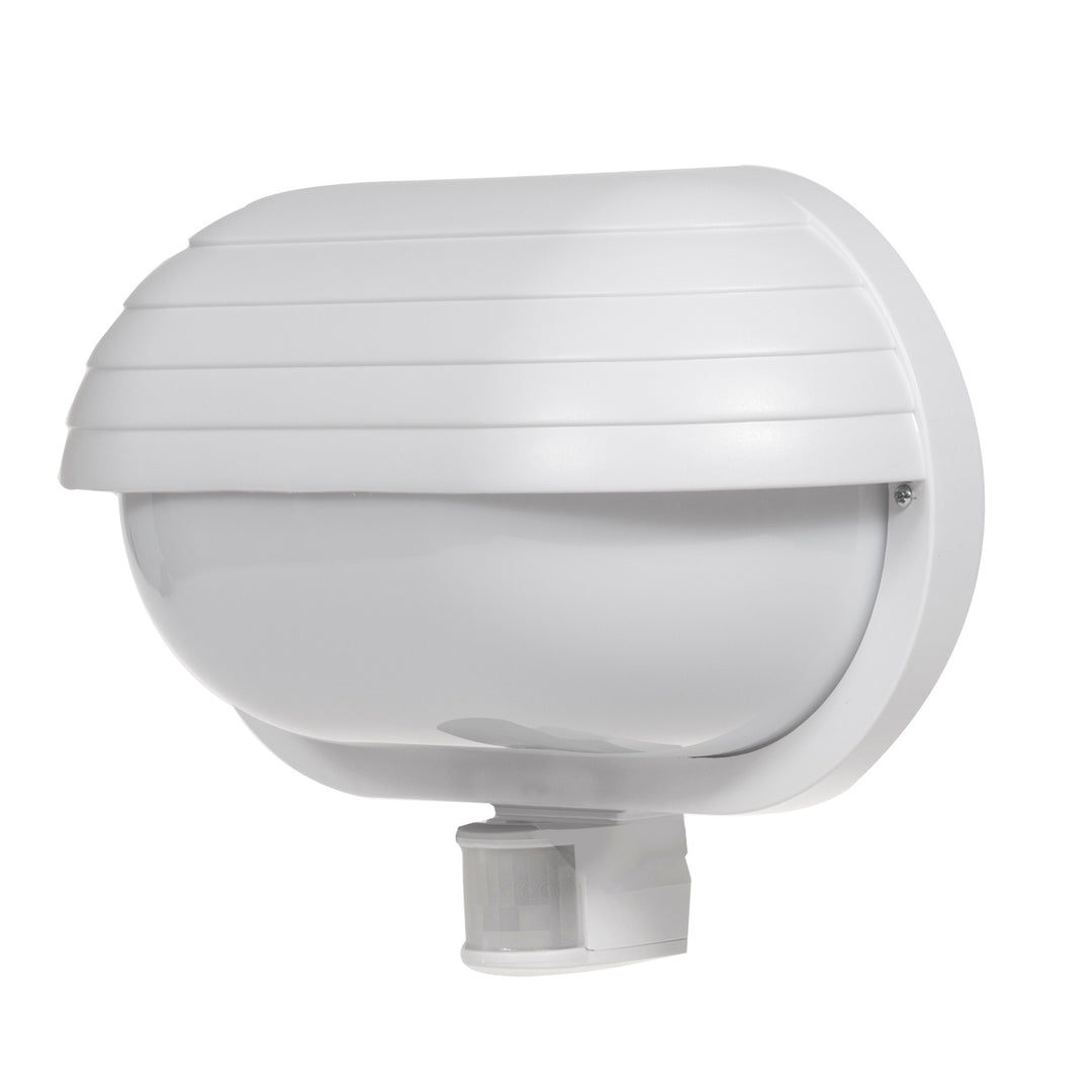 Maclean MCE33 W wall luminaire, with PIR sensor, max. 60W, 180° + LED 6W