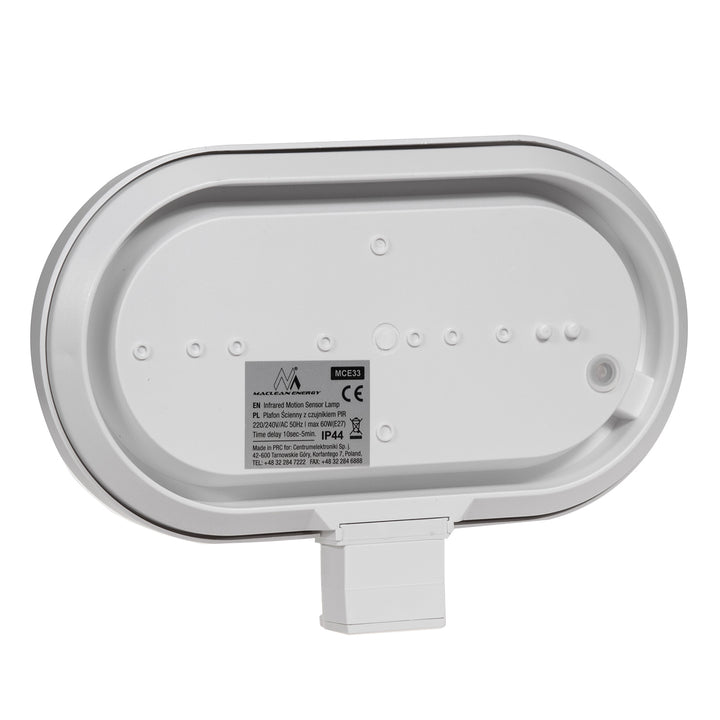 Maclean MCE33 W wall luminaire, with PIR sensor, max. 60W, 180° + LED 8W