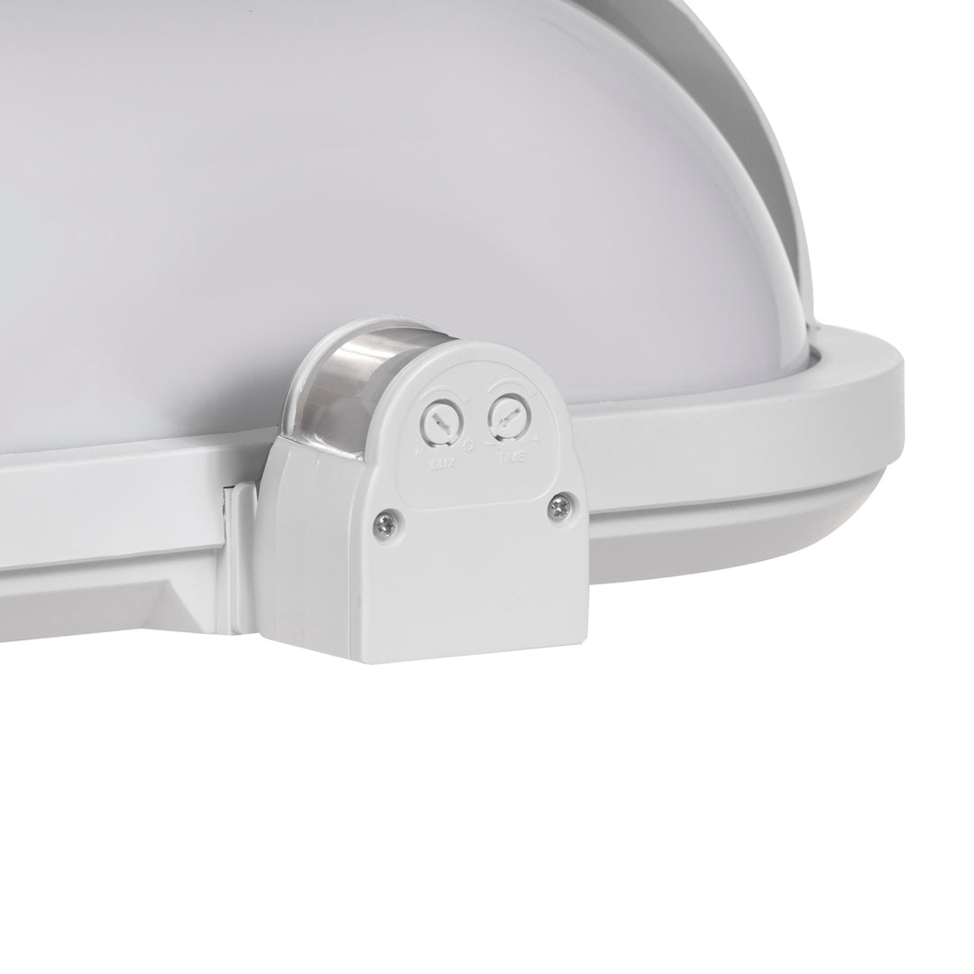 Maclean MCE33 W wall luminaire, with PIR sensor, max. 60W, 180° + LED 8W