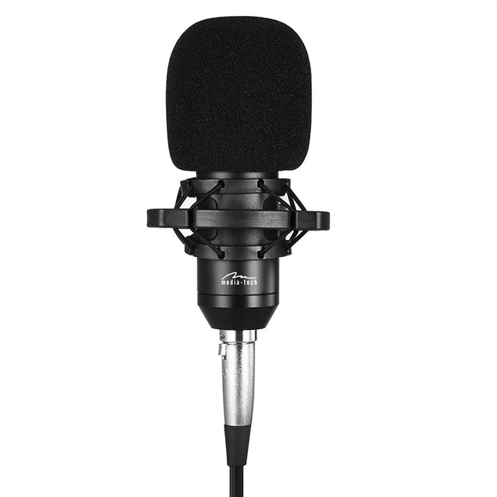 Media-Tech MT397K Condenser Microphone with Adjustable Stand Pop Filter Accessories Professional Streaming Vlogging